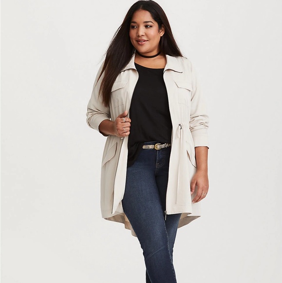 Torrid Tan lightweight Twill Anorack Jacket NWT - Picture 3 of 8